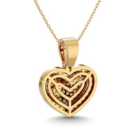 Thumbnail for Diamond 1 ct tw Heart Pendant in 10K Yellow Gold With White Gold Touch
