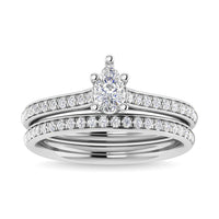 Thumbnail for Diamond 3/4 Ct.Tw. Pear Shape Bridal Ring in 14K White Gold