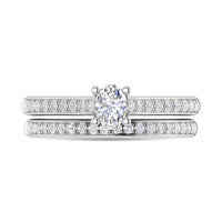 Thumbnail for Diamond 3/4 Ct.Tw. Oval Shape Bridal Ring in 14K White Gold