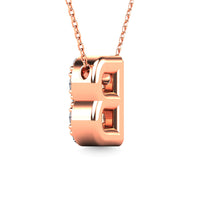 Thumbnail for Diamond 1/8 Ct.Tw. Letter B Pendant in 14K Rose Gold