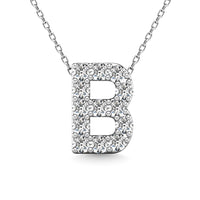 Thumbnail for Diamond 1/8 Ct.Tw. Letter B Pendant in 14K White Gold
