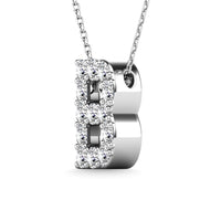 Thumbnail for Diamond 1/8 Ct.Tw. Letter B Pendant in 14K White Gold