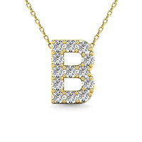 Thumbnail for Diamond 1/8 Ct.Tw. Letter B Pendant in 14K Yellow Gold