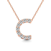 Thumbnail for Diamond 1/10 Ct.Tw. Letter C Pendant in 14K Rose Gold