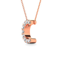 Thumbnail for Diamond 1/10 Ct.Tw. Letter C Pendant in 14K Rose Gold