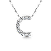 Thumbnail for Diamond 1/10 Ct.Tw. Letter C Pendant in 14K White Gold
