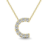 Thumbnail for Diamond 1/10 Ct.Tw. Letter C Pendant in 14K Yellow Gold
