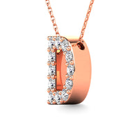 Thumbnail for Diamond 1/8 Ct.Tw. Letter D Pendant in 14K Rose Gold