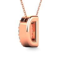 Thumbnail for Diamond 1/8 Ct.Tw. Letter D Pendant in 14K Rose Gold
