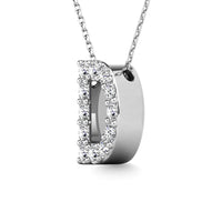 Thumbnail for Diamond 1/8 Ct.Tw. Letter D Pendant in 14K White Gold