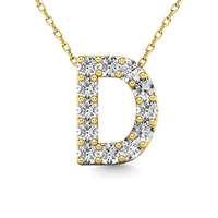 Thumbnail for Diamond 1/8 Ct.Tw. Letter D Pendant in 14K Yellow Gold