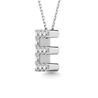 Thumbnail for Diamond 1/10 Ct.Tw. Letter E Pendant in 14K White Gold