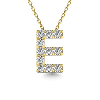 Thumbnail for Diamond 1/10 Ct.Tw. Letter E Pendant in 14K Yellow Gold