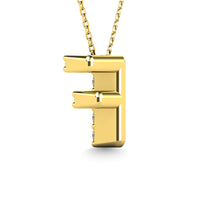Thumbnail for Diamond 1/10 Ct.Tw. Letter F Pendant in 14K Yellow Gold