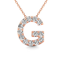 Thumbnail for Diamond 1/8 Ct.Tw. Letter G Pendant in 14K Rose Gold