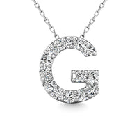 Thumbnail for Diamond 1/8 Ct.Tw. Letter G Pendant in 14K White Gold