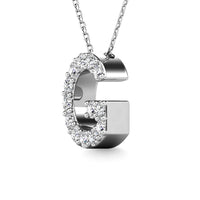 Thumbnail for Diamond 1/8 Ct.Tw. Letter G Pendant in 14K White Gold