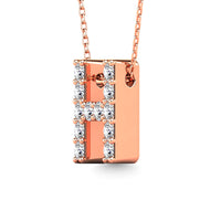 Thumbnail for Diamond 1/8 Ct.Tw. Letter H Pendant in 14K Rose Gold