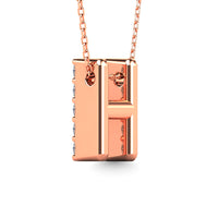 Thumbnail for Diamond 1/8 Ct.Tw. Letter H Pendant in 14K Rose Gold
