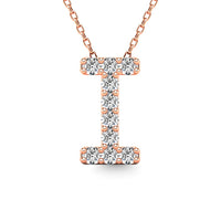 Thumbnail for Diamond 1/10 Ct.Tw. Letter I Pendant in 14K Rose Gold