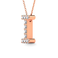 Thumbnail for Diamond 1/10 Ct.Tw. Letter I Pendant in 14K Rose Gold