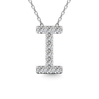 Thumbnail for Diamond 1/10 Ct.Tw. Letter I Pendant in 14K White Gold