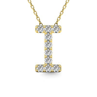 Thumbnail for Diamond 1/10 Ct.Tw. Letter I Pendant in 14K Yellow Gold