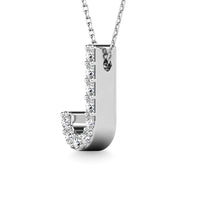 Thumbnail for Diamond 1/10 Ct.Tw. Letter J Pendant in 14K White Gold