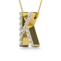 Thumbnail for Diamond 1/8 Ct.Tw. Letter K Pendant in 14K Yellow Gold