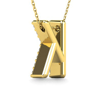 Thumbnail for Diamond 1/8 Ct.Tw. Letter K Pendant in 14K Yellow Gold