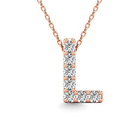 Thumbnail for Diamond 1/20 Ct.Tw. Letter L Pendant in 14K Rose Gold
