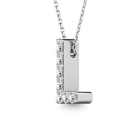 Thumbnail for Diamond 1/20 Ct.Tw. Letter L Pendant in 14K White Gold