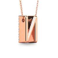 Thumbnail for Diamond 1/6 Ct.Tw. Letter N Pendant in 14K Rose Gold