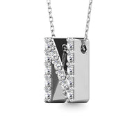 Thumbnail for Diamond 1/6 Ct.Tw. Letter N Pendant in 14K White Gold