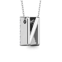 Thumbnail for Diamond 1/6 Ct.Tw. Letter N Pendant in 14K White Gold