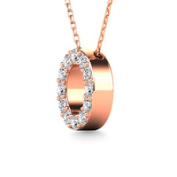 Thumbnail for Diamond 1/8 Ct.Tw. Letter O Pendant in 14K Rose Gold