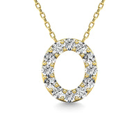 Thumbnail for Diamond 1/8 Ct.Tw. Letter O Pendant in 14K Yellow Gold