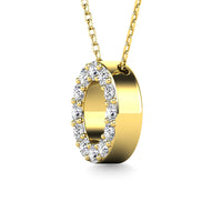 Thumbnail for Diamond 1/8 Ct.Tw. Letter O Pendant in 14K Yellow Gold