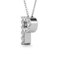 Thumbnail for Diamond 1/10 Ct.Tw. Letter P Pendant in 14K White Gold