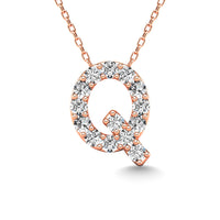 Thumbnail for Diamond 1/6 Ct.Tw. Letter Q Pendant in 14K Rose Gold
