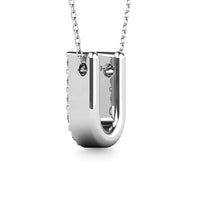 Thumbnail for Diamond 1/10 Ct.Tw. Letter U Pendant in 14K White Gold