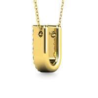 Thumbnail for Diamond 1/10 Ct.Tw. Letter U Pendant in 14K Yellow Gold