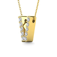 Thumbnail for Diamond 1/10 Ct.Tw. Letter V Pendant in 14K Yellow Gold