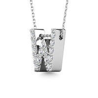 Thumbnail for Diamond 1/6 Ct.Tw. Letter W Pendant in 14K White Gold