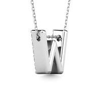 Thumbnail for Diamond 1/6 Ct.Tw. Letter W Pendant in 14K White Gold