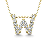 Thumbnail for Diamond 1/6 Ct.Tw. Letter W Pendant in 14K Yellow Gold