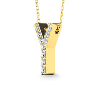 Thumbnail for Diamond 1/10 Ct.Tw. Letter Y Pendant in 14K Yellow Gold