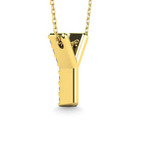 Thumbnail for Diamond 1/10 Ct.Tw. Letter Y Pendant in 14K Yellow Gold