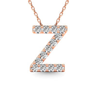 Thumbnail for Diamond 1/8 Ct.Tw. Letter Z Pendant in 14K Rose Gold