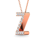 Thumbnail for Diamond 1/8 Ct.Tw. Letter Z Pendant in 14K Rose Gold